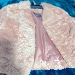 PINK fur jacket/Brand NEW